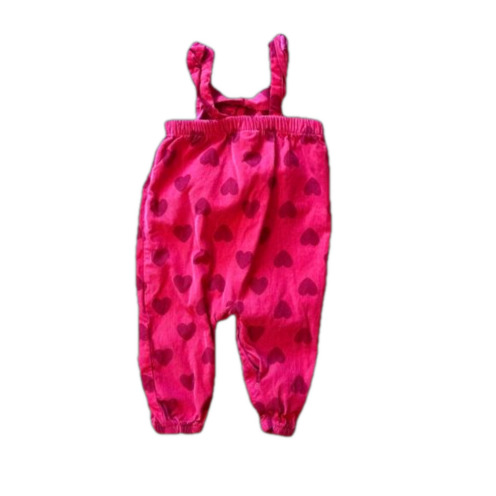 🧡 5 for $25 SALE 🧡 CAT & JACK red velvet heart overalls - Picture 4 of 4